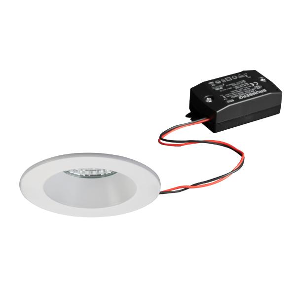 Brumberg recessed LED downlightset, IP54, switchable, white - 38266073
