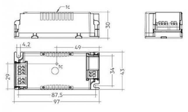 Tridonic LED-Treiber LC 40W 800-1050mA flexC SC ADV