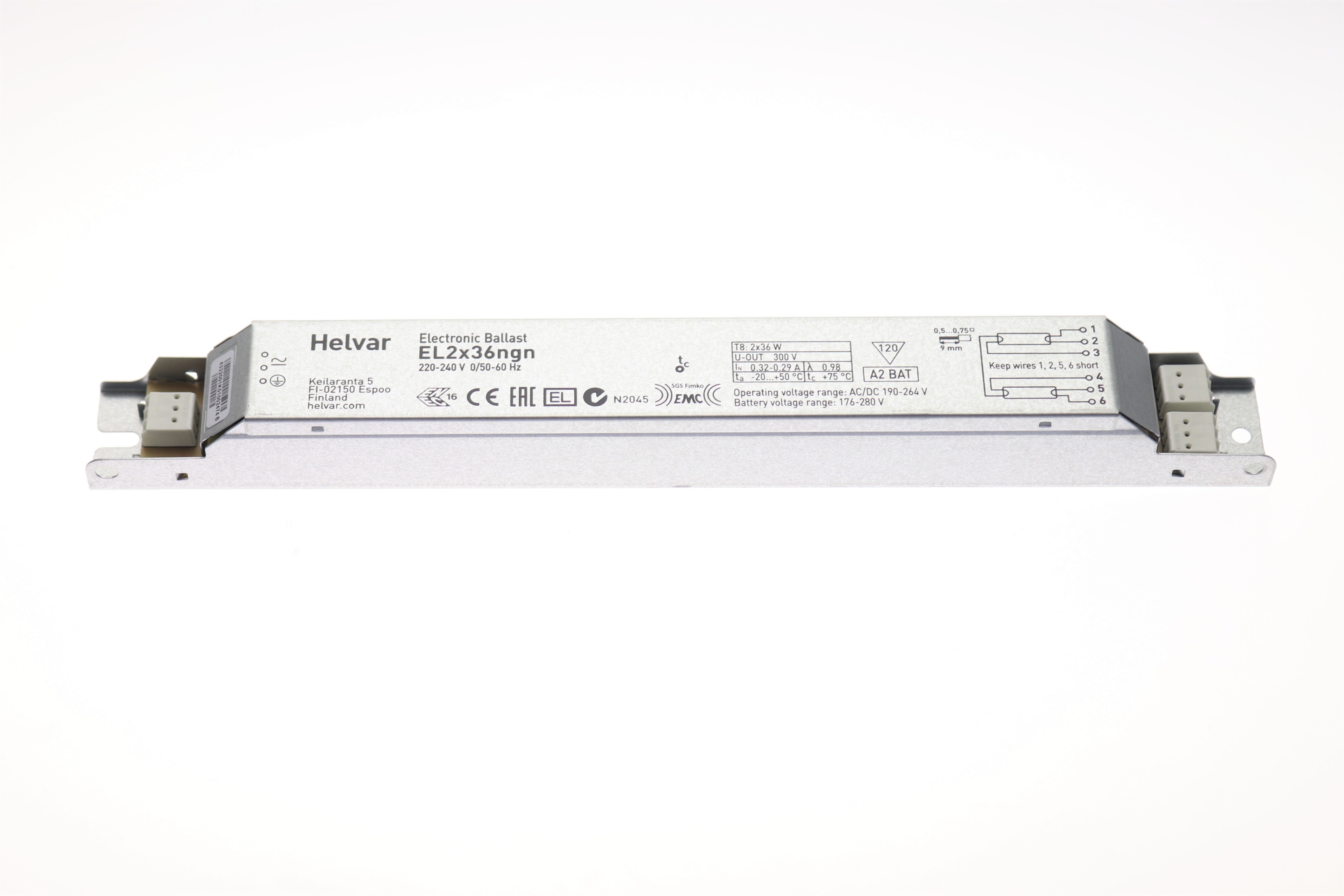 Helvar FL-ECG EL2x36ngn 220-240V 50-60Hz - 4332001