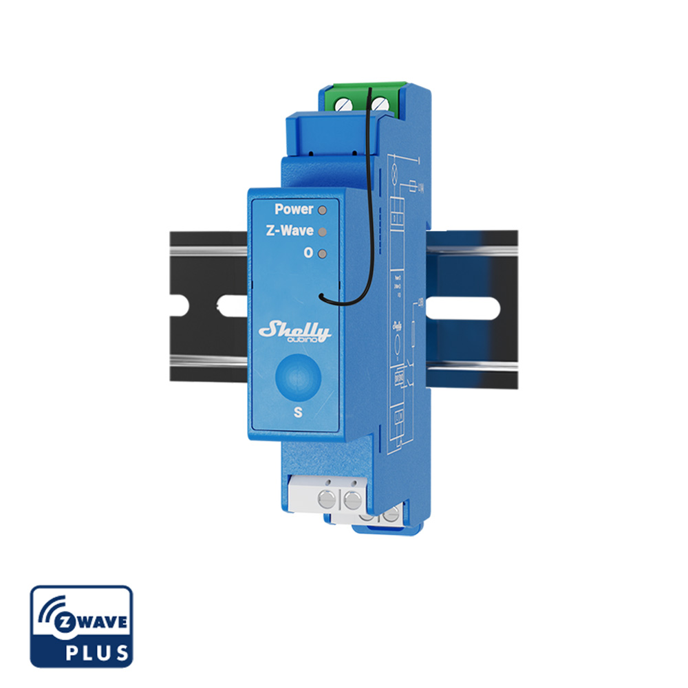 Shelly Hutschiene Wave Pro 1 Relais max. 16A 1 Phase 1x 16A Z-Wave