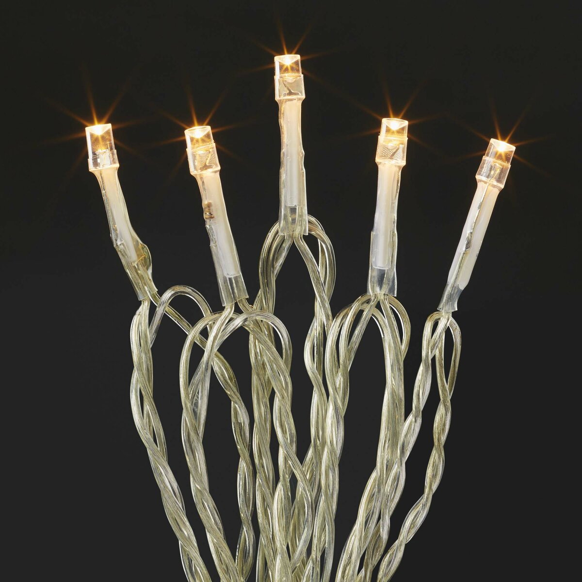 Hellum LED-Lichterkette 50er ww, trans.Timer 524253