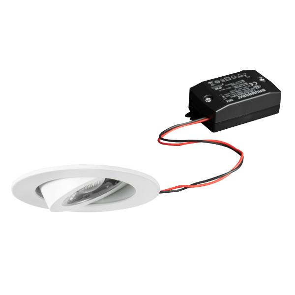 Brumberg recessed LED spotlightset, with lense optics, switchable - 38421073