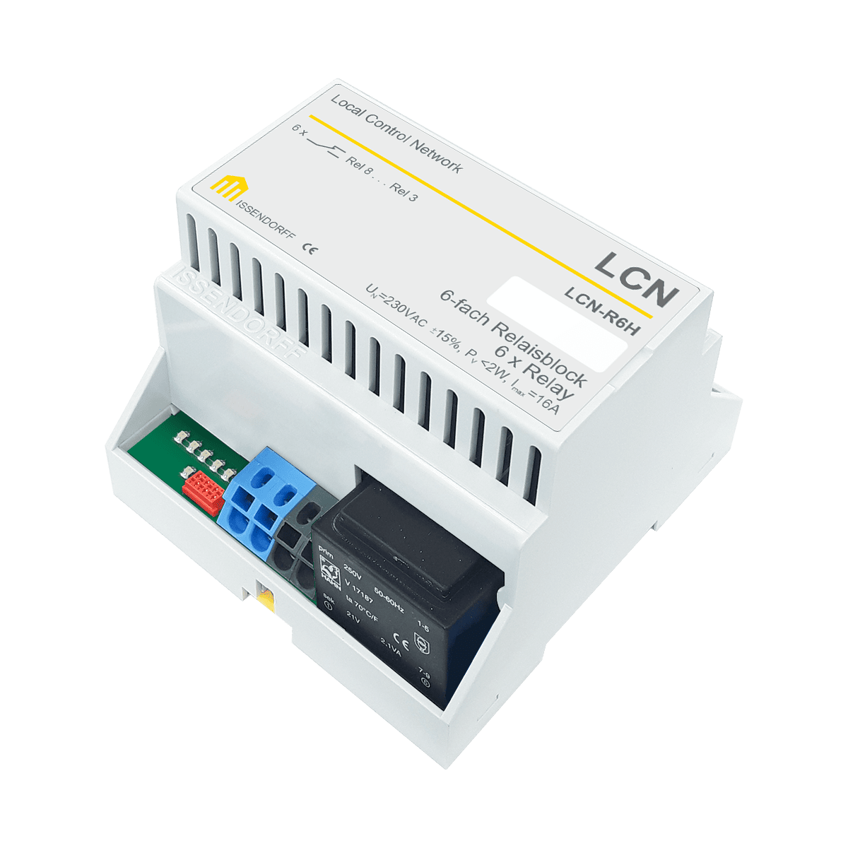 Issendorff Relaismodul m. 6x 16A (Wechsler) LCN - R6H - 30330