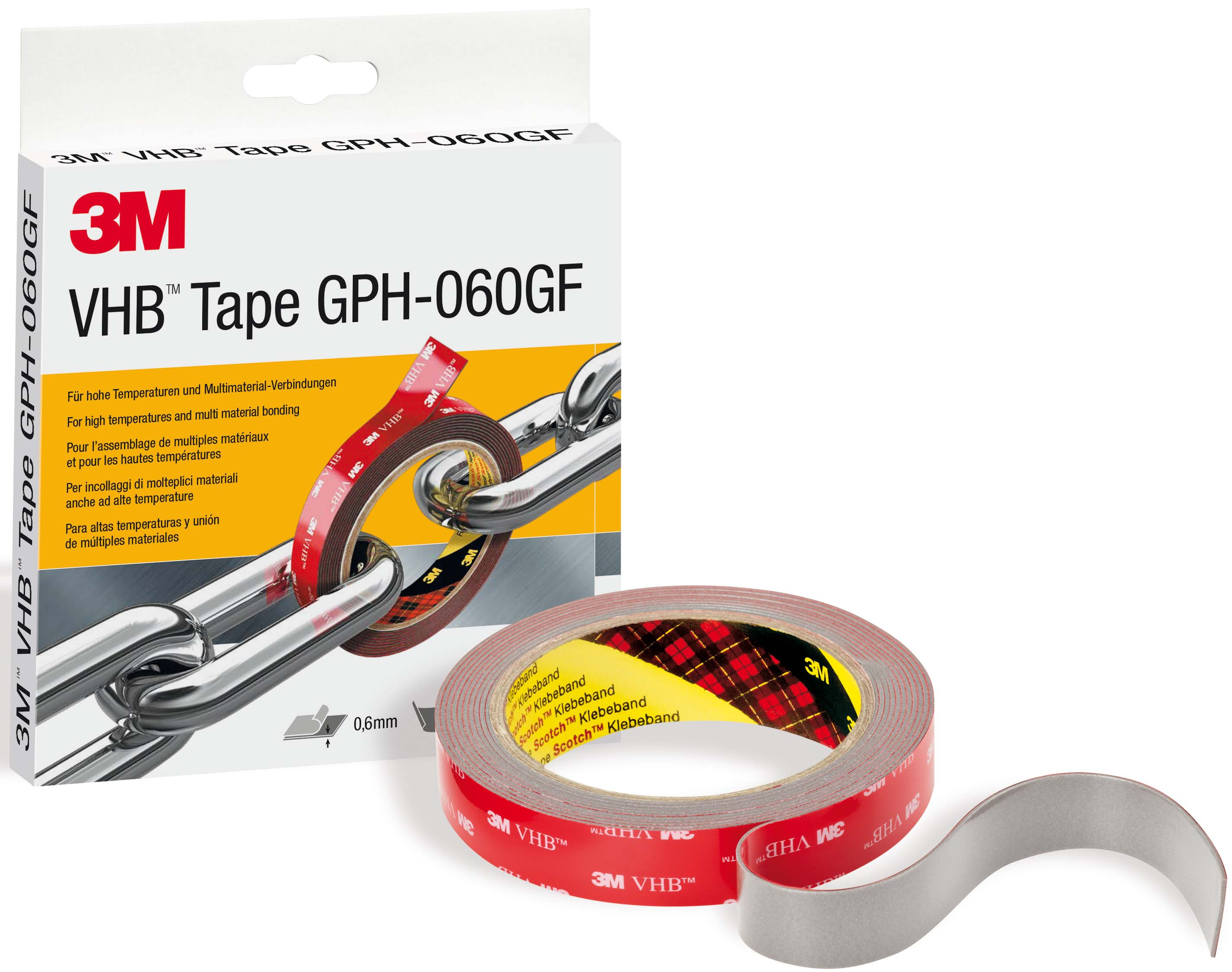 3M Deutschland Klebeband doppelseitig 19mmx3mx0,6mm, gr. GPH-060GF