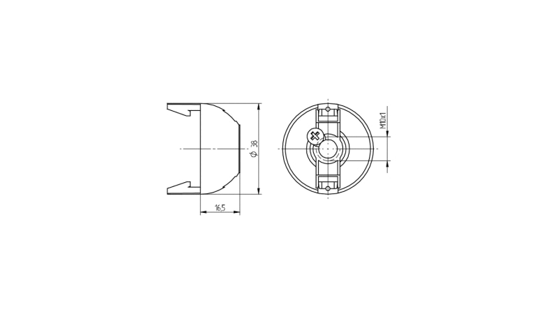 BJB Snap on insulating cap ø 38 mm