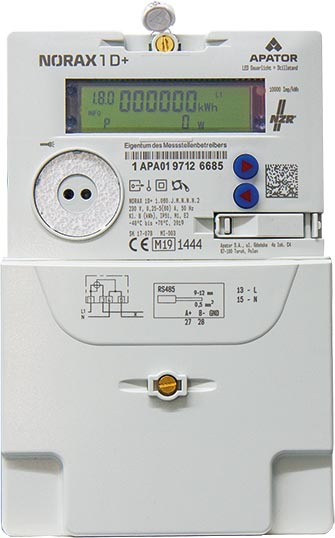 NZR Wechselstromzähler mME WS max.60A NORAX 1D+