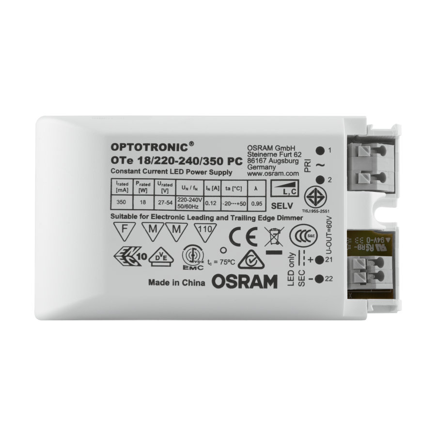 Osram LED-Driver OTe 18/220-240/350 PC - 4052899105348 Osram LED-Driver OTe 18/220-240/350 PC - 4052899105348