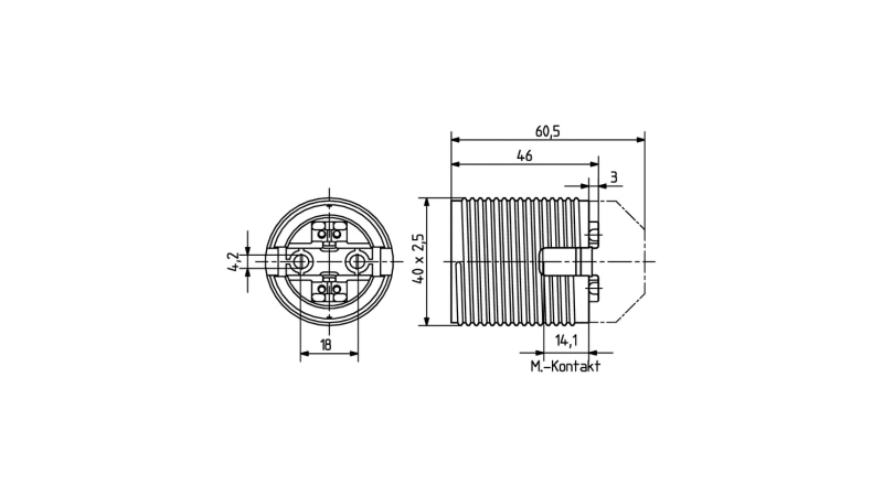 BJB Lampenfassung E27 für Allgebr.-Glühlampe 22.317.3906.80