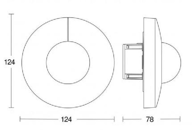 Steinel Professional motion detector IS 345 PF flush mounted round