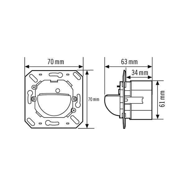 ESYLUX Wandpräsenzmelder 180 Grad PD 180i/R - EM10410017