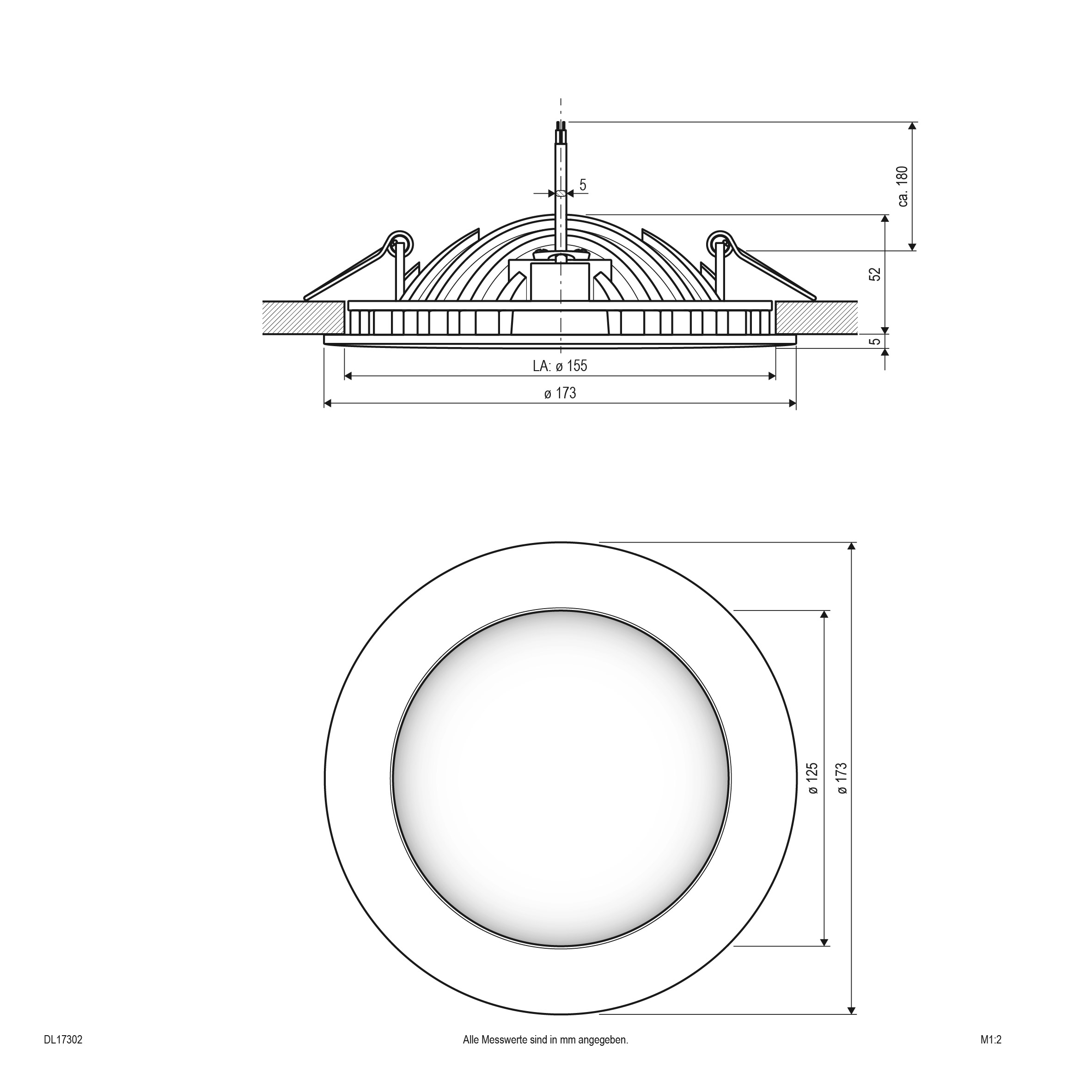 EVN Lichttechnik P-LED Deckeneinbauleuchte 3000K 350mA rund ws DL17302