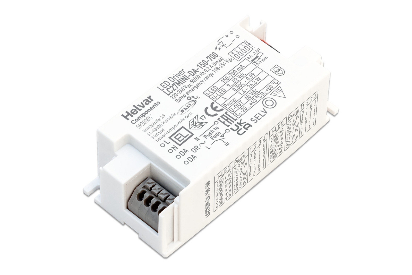 Helvar LED-Treiber LC27MINI-DA-150-700 - 5920005