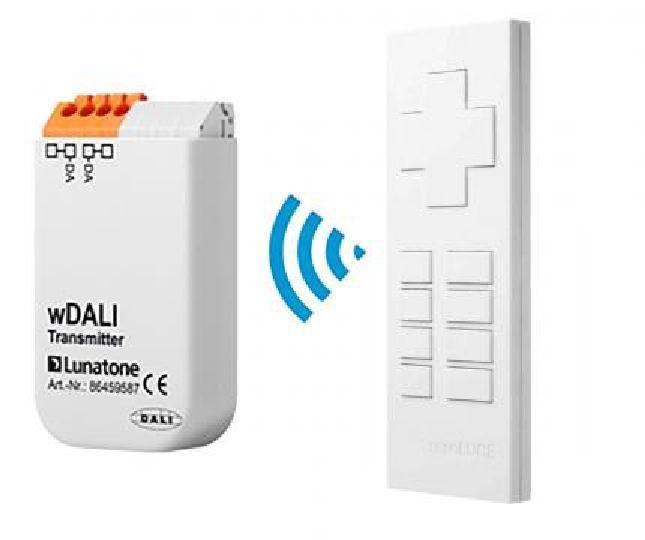 Lunatone Light Management Radio Remote Control + Transceiver wDALI Remote White