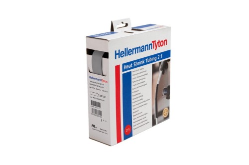 HellermannTyton Warmschrumpfschlauch 2:1 grau 5 m Rolle 300-31904(5) - 300-31904