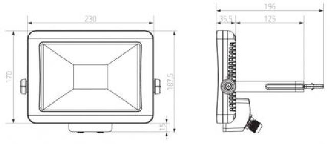 Theben LED-Spotlight 30W 5600K 2050lm theLeda B30L black