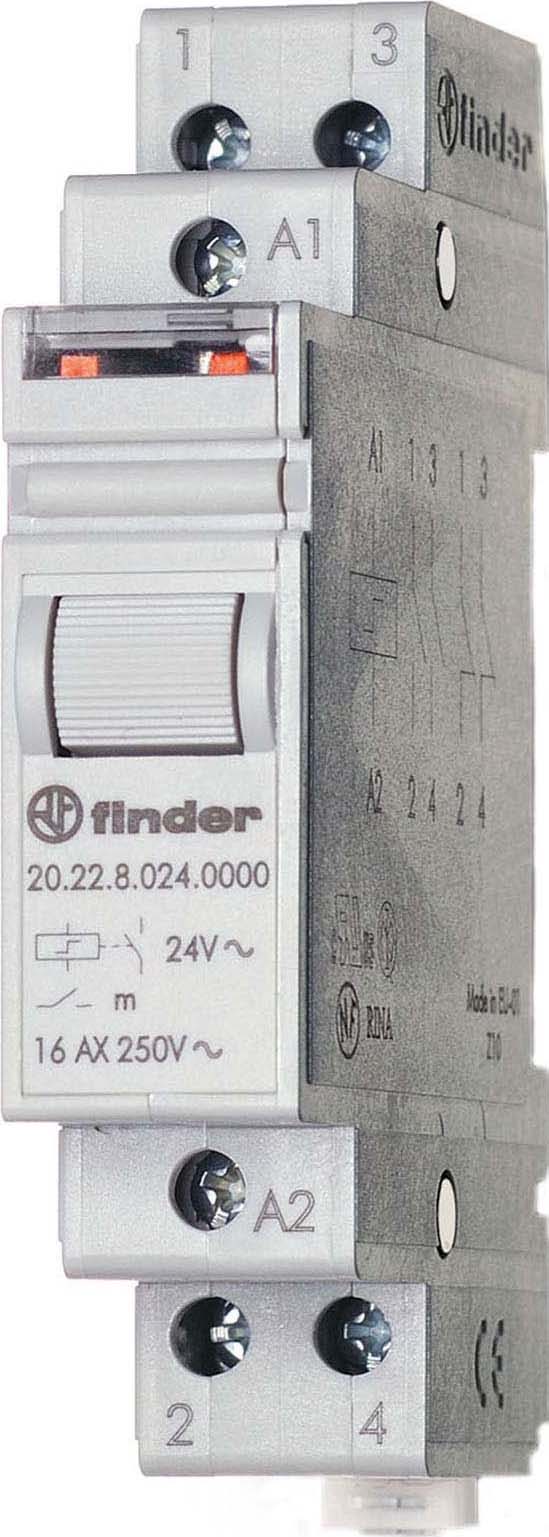 Finder Stromstoßschal.f.DIN-Schie 2S 230VAC 16A 20.22.8.230.4000