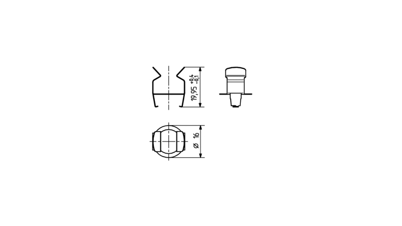 BJB Retention spring for GU4 low voltage halogen lampholder - 25.245.-103.10