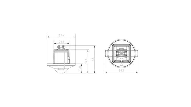 Theben Installation PIR Motion Detector thePiccola P360-100 DE WH white - 2090200