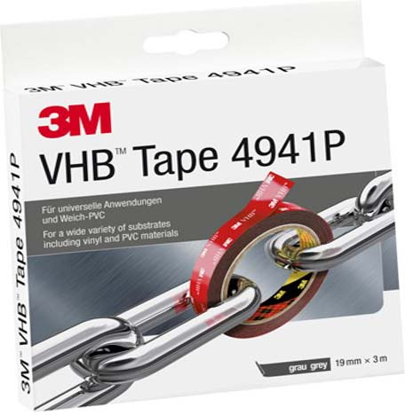 3M Deutschland Klebeband doppelseitig 19mmx3m,gr,f.rauheO. 4941193