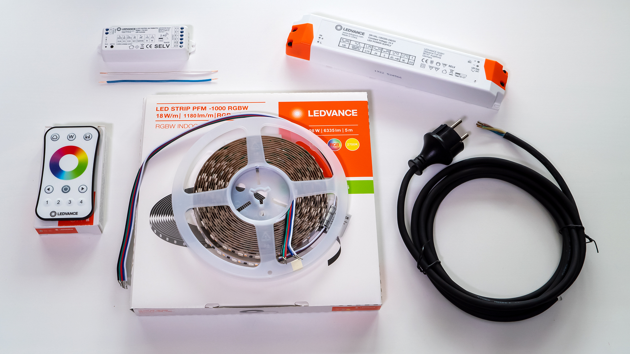 watt24 LEDVANCE LED Tape Set RGBW 5m with LC RF CONTROL 24V and remote control