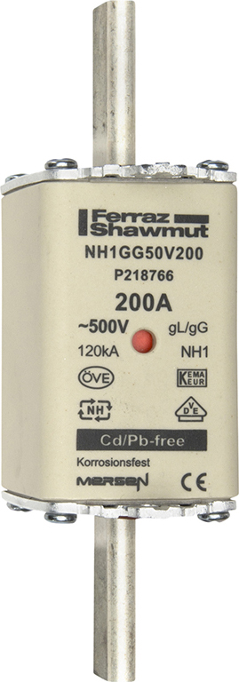 Mersen NH-Sicherungseinsatz SF Gr.1 gG 200A/500V KM NH1GG50V200 - P218766 Mersen NH-Sicherungseinsatz SF Gr.1 gG 200A/500V KM NH1GG50V200 - P218766