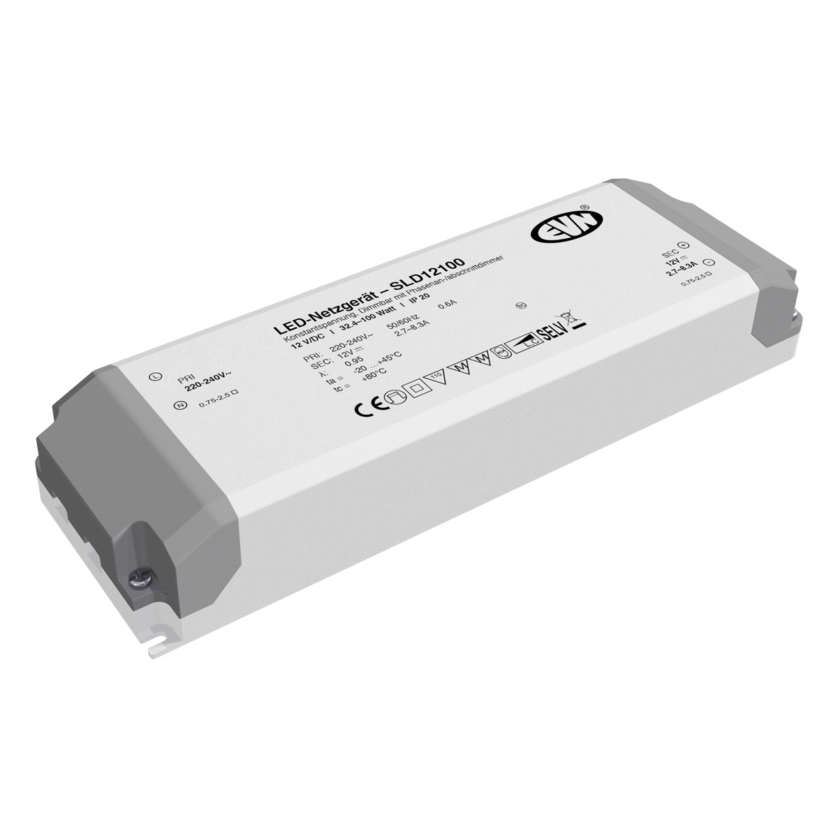 EVN Lichttechnik LED-Netzgerät 12VDC 32,4-100W IP20 SLD12100
