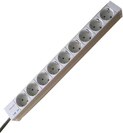 Schroff Steckdosenleiste 9-fach, 19Zoll 60110202