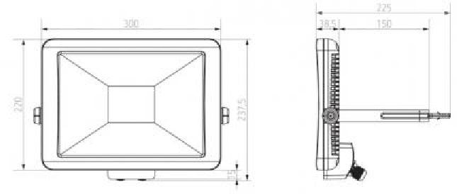 Theben LED-Strahler 50W 5600K 3600lm theLeda B50L weiß