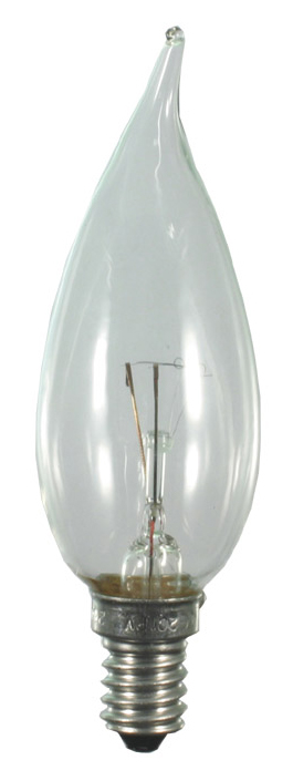 Scharnberger+Hasenbein Windstoßkerze 35x100mm 230V 25W E14 klar 40851