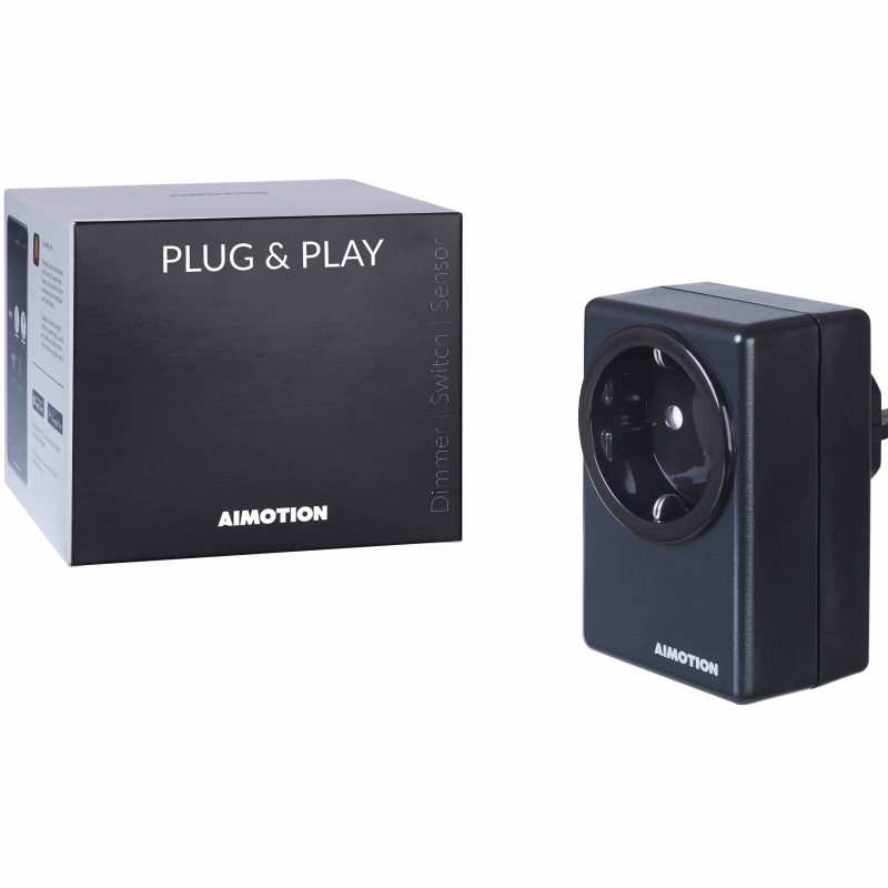 Aimotion Casambi Plug & Play Dimmer für die Steckdose, schwarz - 1002B