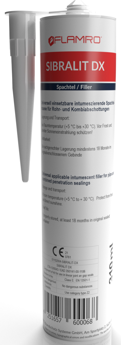 FLAMRO Brandschutz Brandschutzspachtel 310ml Kartusche 01152004