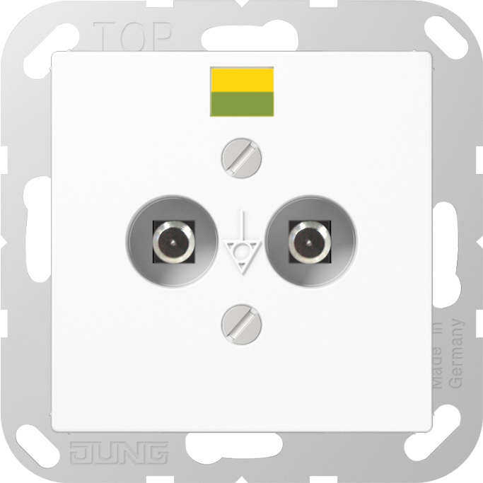 Jung Potential-Ausgl.Steckdose 2 Steckerstifte A 565-2 WW - A565-2WW