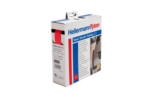 HellermannTyton Schrumpfschlauch D 6,4/3,2 rt HIS-1/4-POX-RD 5m - 300-30642