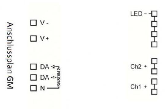 Lunatone Light Management LED-Dimmer DALI 2Ch CC 1000 mA gem- 