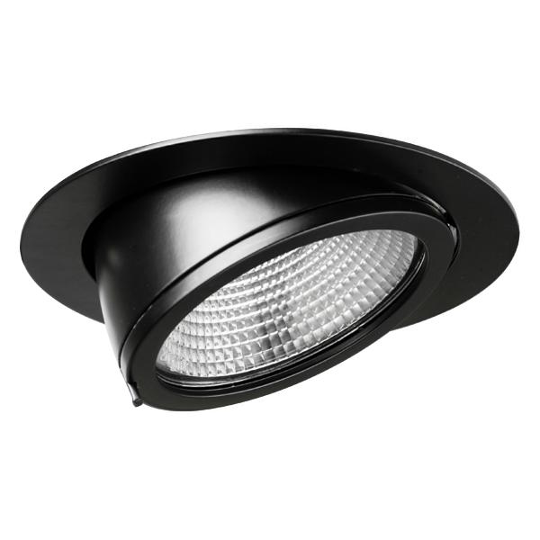 Brumberg recessed LED spotlights, black, round - 88677184