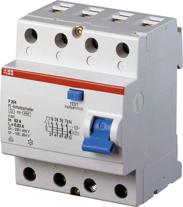 ABB Stotz S&J FI-Schutzschalter pro M Compact F204A-63/0,03L - 2CSF204123R1630