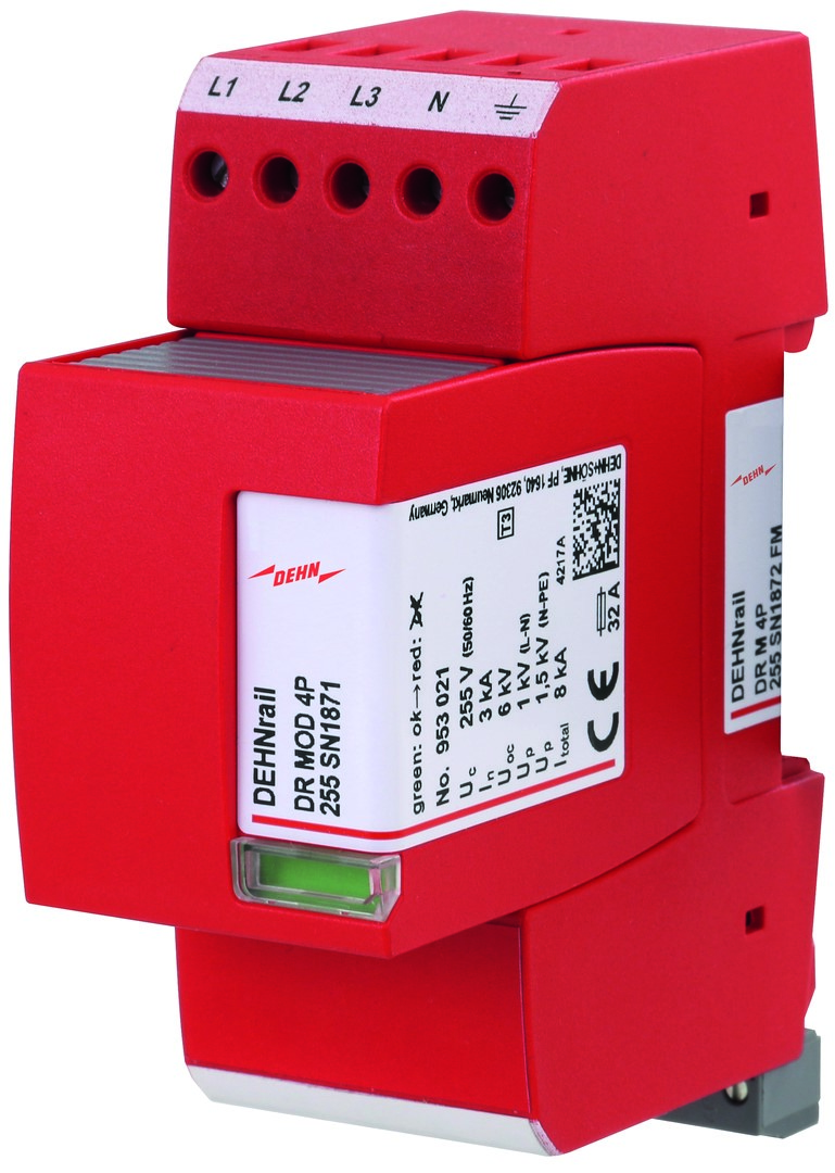 DEHN Ãœberspannungsableiter Typ3 4-polig 255V DR M 4P 255 SN1872FM
