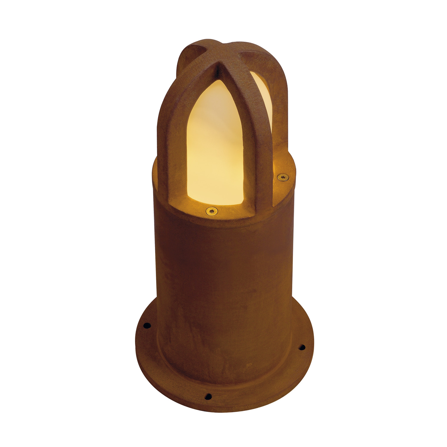 SLV RUSTY® CONE 40, Outdoor Standleuchte, TC-DSE, IP54, rund, stahl gerostet, Ø/H 15/40 cm, max. 11W - 229431