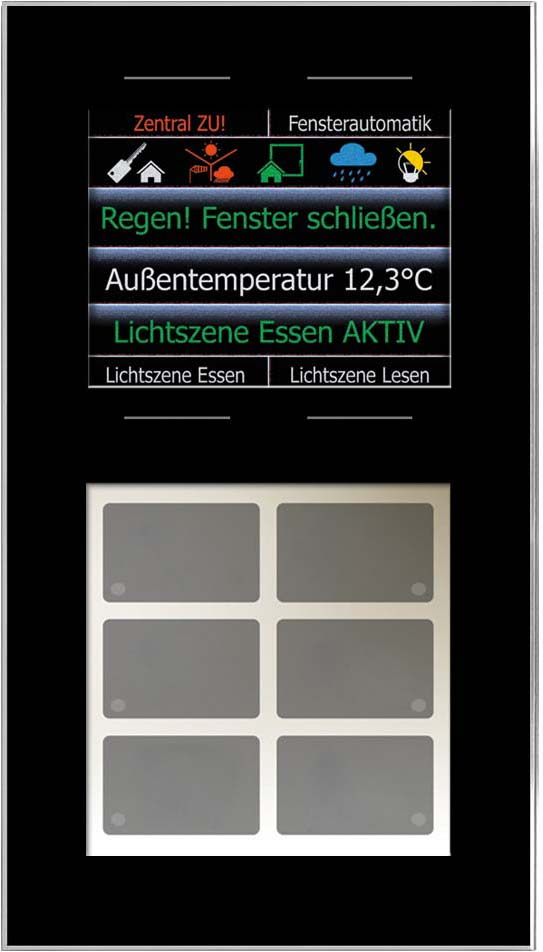 Issendorff Glas-Tastenfeld sw 10Ta.6LED 2,8Disp LCN - GT10DB