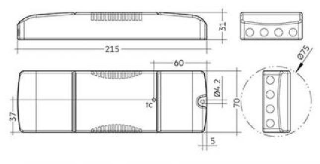 Tridonic LED-Driver LCA 38W 350-1050mA DT8 SR PRE