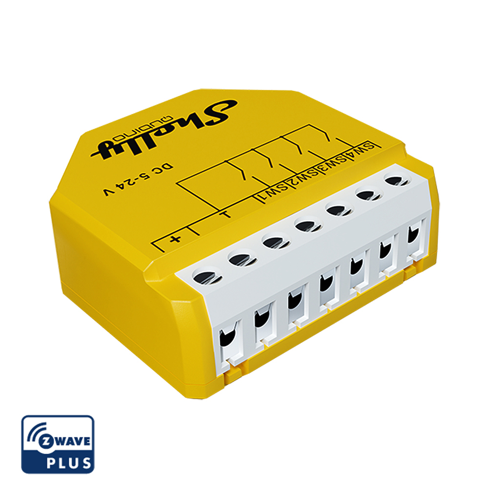Shelly Unterputz Wave i4 DC Szenenaktivierer 12 Aktionen Z-Wave