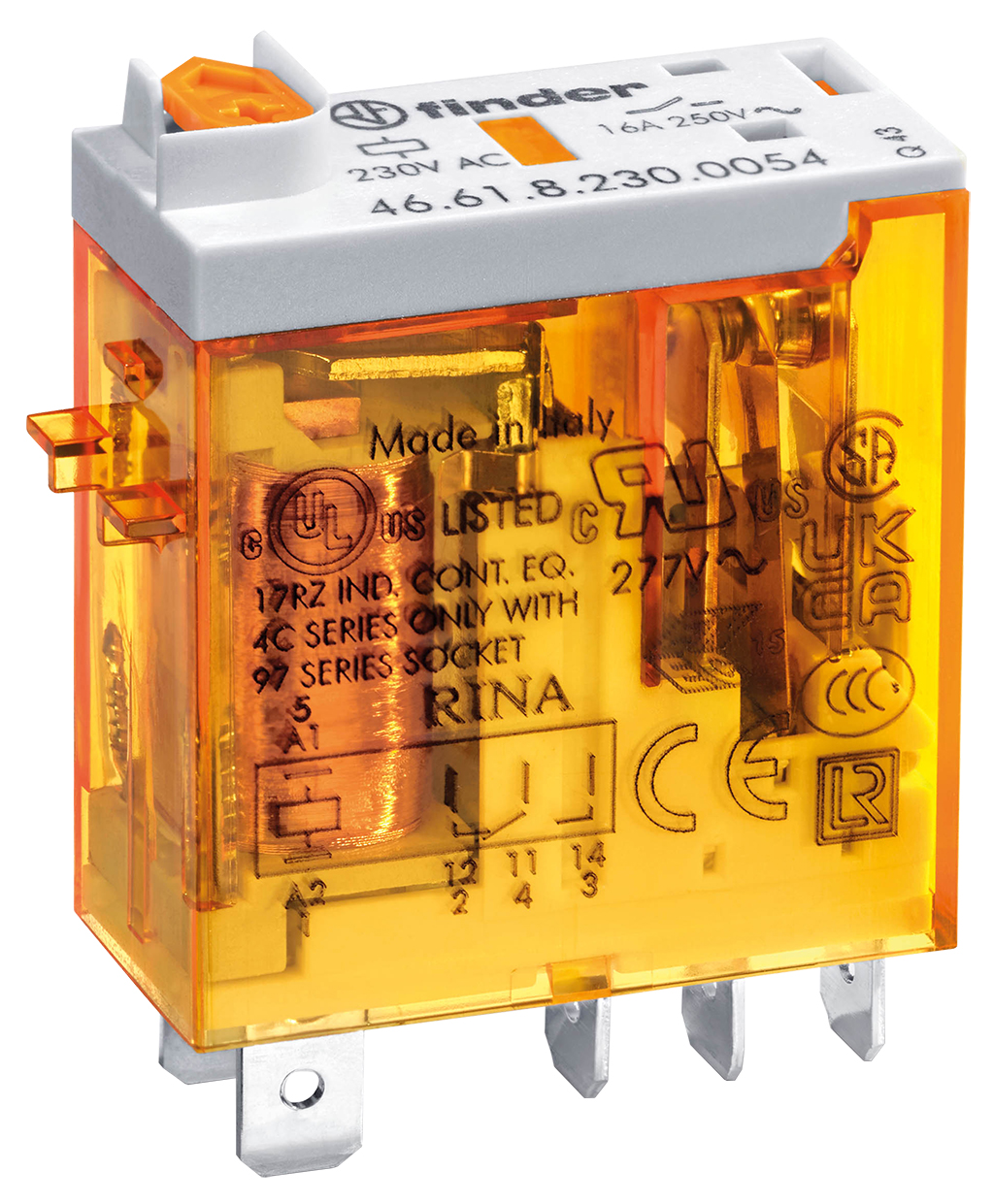 Finder Miniatur-Relais 1W 16A Spsp.230VAC 46.61.8.230.0040