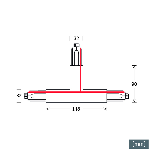 LTS Licht&Leuchten T-Verbinder PE innen rechts sw ST-A T/PE-INR9016 - 660292