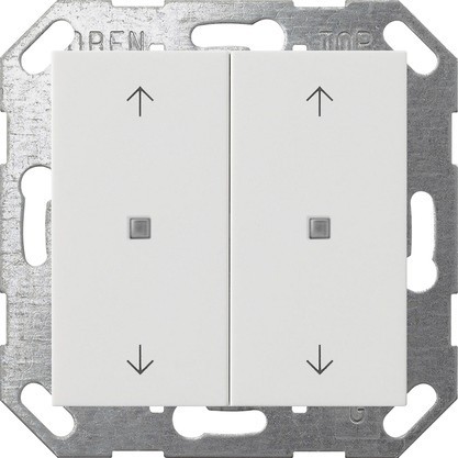 Gira Taster Wippe KNX, 2f, Reinweiß 517403 - 517403