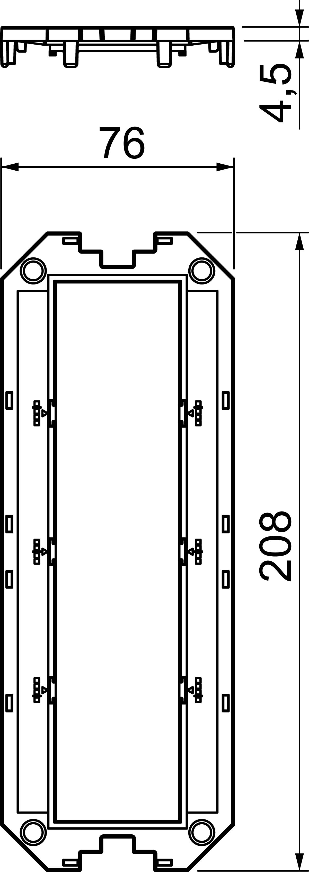 OBO Bettermann Vertr Abdeckplatte für UT4, 4 Modul45 UT4 P4 - 7408763