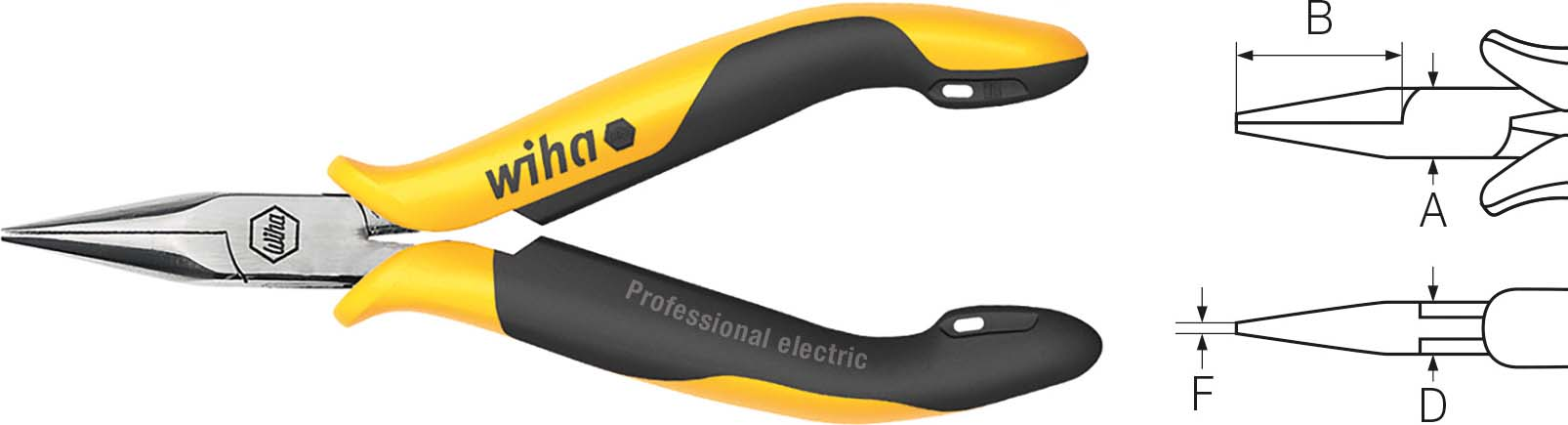Wiha Flachrundzange Profession. ESD Z 36 0 04 145mm