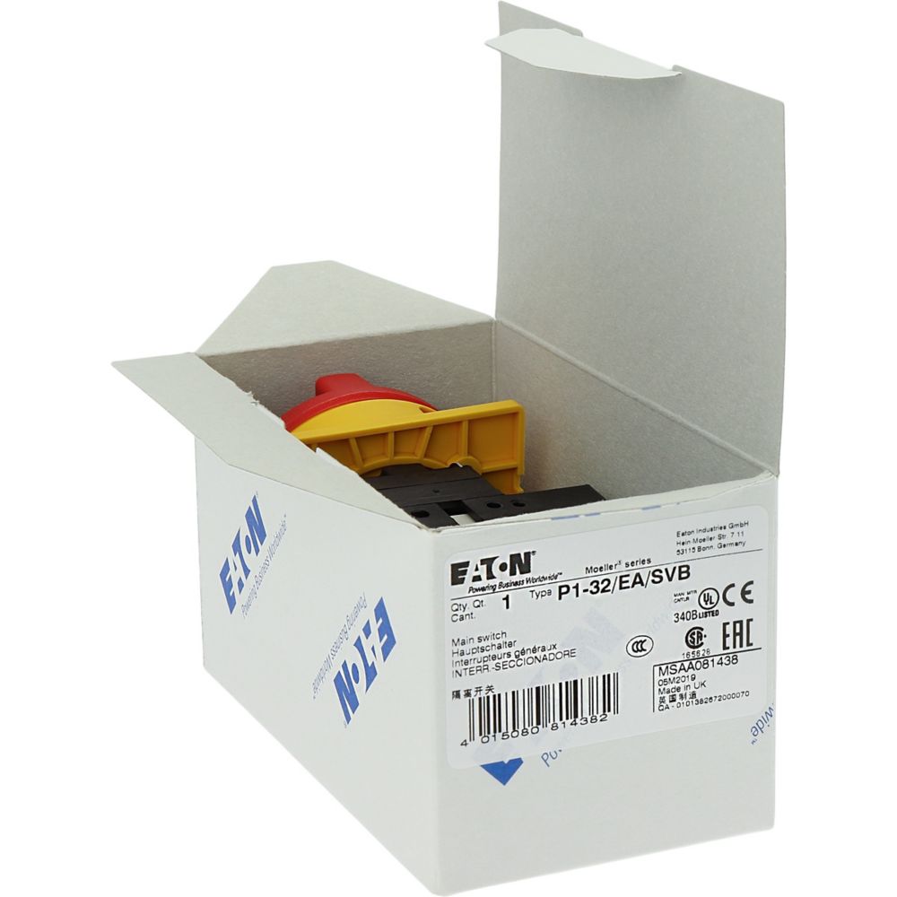 Eaton Hauptschalter Einbau/rot P1-32/EA/SVB