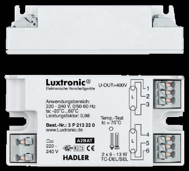 Hadler Luxtronic EVG Kompakt II 2x9-13W - 3 P 213 22 0