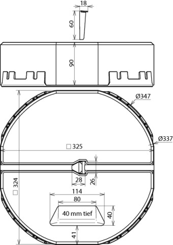 DEHN Betonsockel Set C45/55 17kg D337mm BES17KGKT16ULPD337SE - 102340