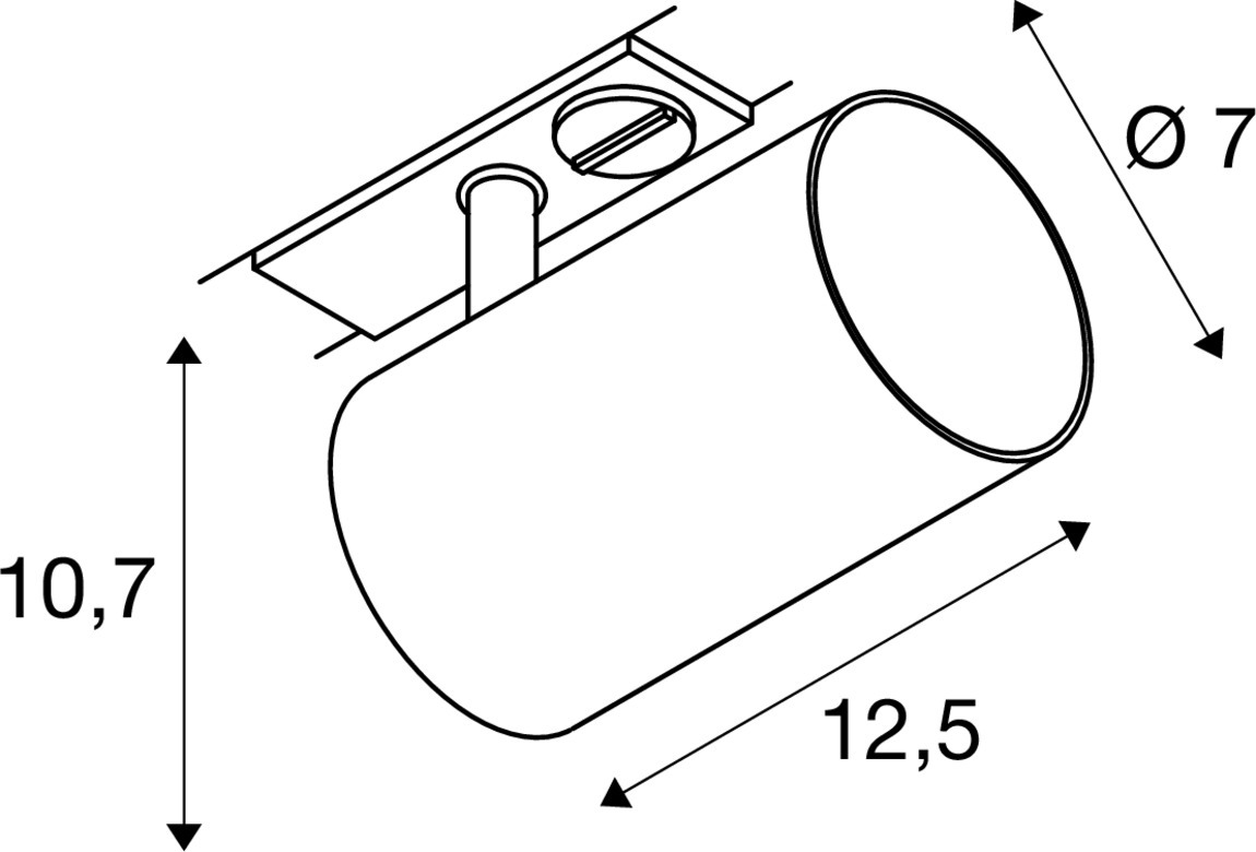 SLV ASTO TUBE, 1 Phasen Spot, GU10, weiß - 1006446